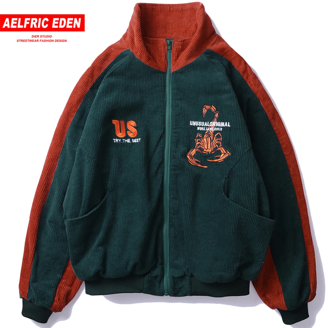 Aelfric Eden Corduroy Bomber Jacket Man 2018 Winter Warm Designer Clothes Animal Embroidery Harajuku Streetwear Windbreaker Un15
Aelfric Eden Corduroy Bomber Jacket Man 2018 Winter Warm Designer Clothes Animal Embroidery Harajuku Streetwear Windbreaker Un15