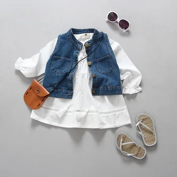 Girls Clothing Set Baby Girl Denim Vest Jackets + White Dress Two Piece Set Girls Denim Suit Cowboy Spring Suit Kids Denim Sets
Girls Clothing Set Baby Girl Denim Vest Jackets + White Dress Two Piece Set Girls Denim Suit Cowboy Spring Suit Kids Denim Sets