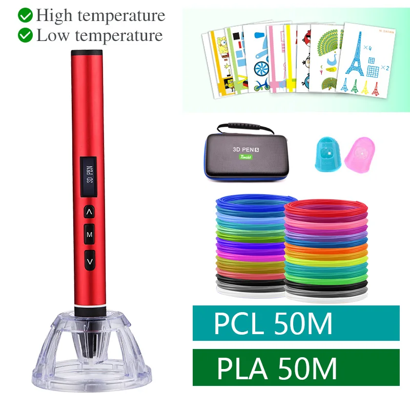 New version 3D pen 3D printer pen, high temperatur / low temperature dual mode, stimulate creative thinking, best birthday gift
New version 3D pen 3D printer pen, high temperatur / low temperature dual mode, stimulate creative thinking, best birthday gift