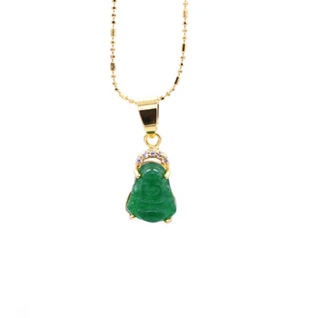 GZJY Fashion Little Yellow Gold Color Green Stone Buddha Necklace Pendant For Women Charms Zircon Wedding Party Jewelry
GZJY Fashion Little Yellow Gold Color Green Stone Buddha Necklace Pendant For Women Charms Zircon Wedding Party Jewelry