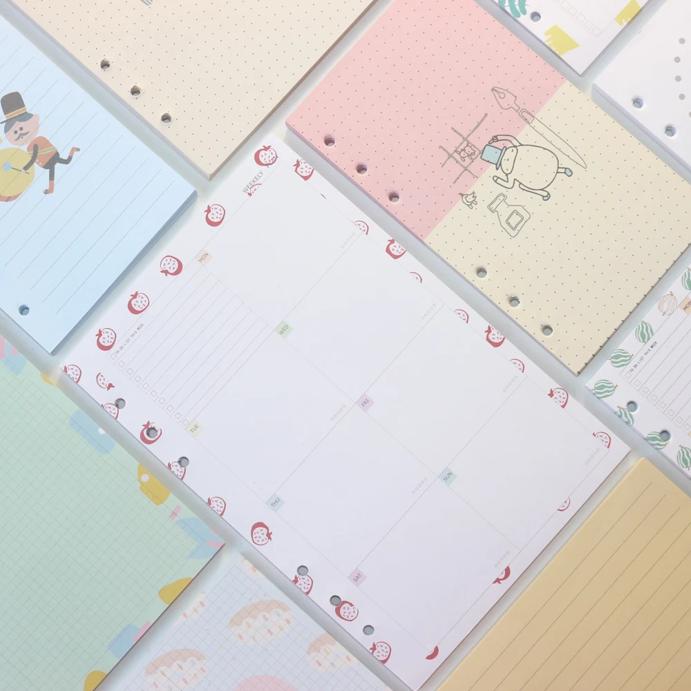 Domikee cartoon 6 hole binder replacement inner papers core for spiral notebook,kawaii student refilling inner papers stationery
Domikee cartoon 6 hole binder replacement inner papers core for spiral notebook,kawaii student refilling inner papers stationery