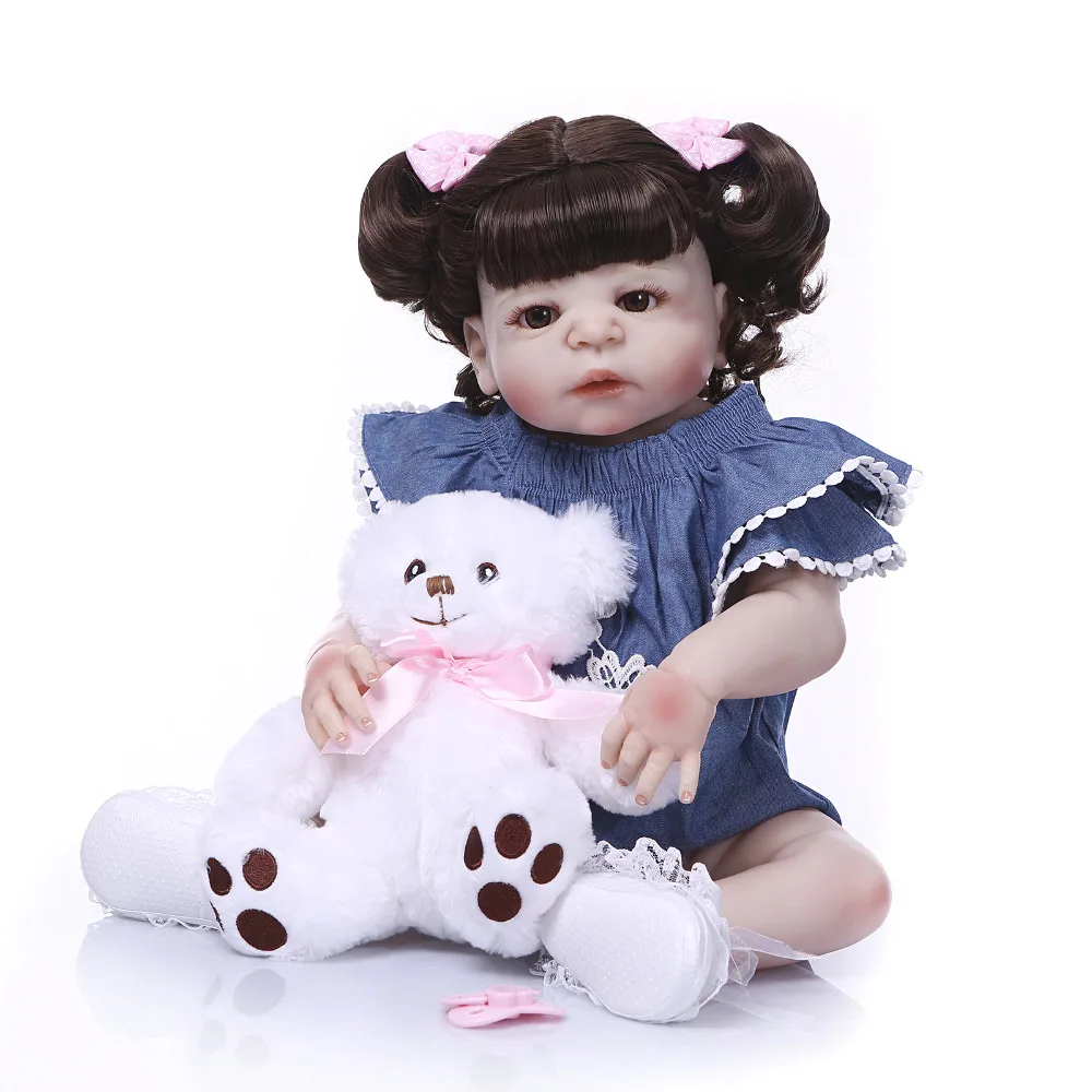 Nicery 22inch 55cm Bebe Reborn Doll Hard Silicone Boy Girl Toy Reborn Baby Doll Gift for Child White Bear Blue Dress Doll
Nicery 22inch 55cm Bebe Reborn Doll Hard Silicone Boy Girl Toy Reborn Baby Doll Gift for Child White Bear Blue Dress Doll