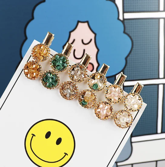 1pcs Korean Crystal Hair Clips Women Round Geometric Flower Hairpins Lady Girls Handmade Beads Barrettes Hair Accessoires
1pcs Korean Crystal Hair Clips Women Round Geometric Flower Hairpins Lady Girls Handmade Beads Barrettes Hair Accessoires