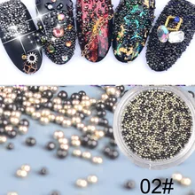 1 caja Multicolor joyería de uñas cuentas de arena de cristal DIY Micro diamante taladro decoración de uñas HERRAMIENTA DE MANICURA oc30(China)