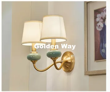Nordic European Brass Wall Lamp Bedroom Bedside Living Room Cafe Dining Room Wall Lamp Ceramic Room Aisle Light Bra Wall Sconce
Nordic European Brass Wall Lamp Bedroom Bedside Living Room Cafe Dining Room Wall Lamp Ceramic Room Aisle Light Bra Wall Sconce