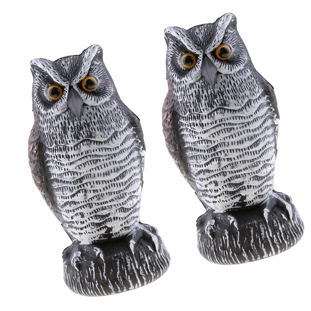 2 Pieces Realistic Scarecrow Owl Decoy Statue Owl Outdoor Pest & Bird Deterrent 2 Pieces Realistic Scarecrow Owl Decoy Statue Owl Outdoor Pest & Bird Deterrent