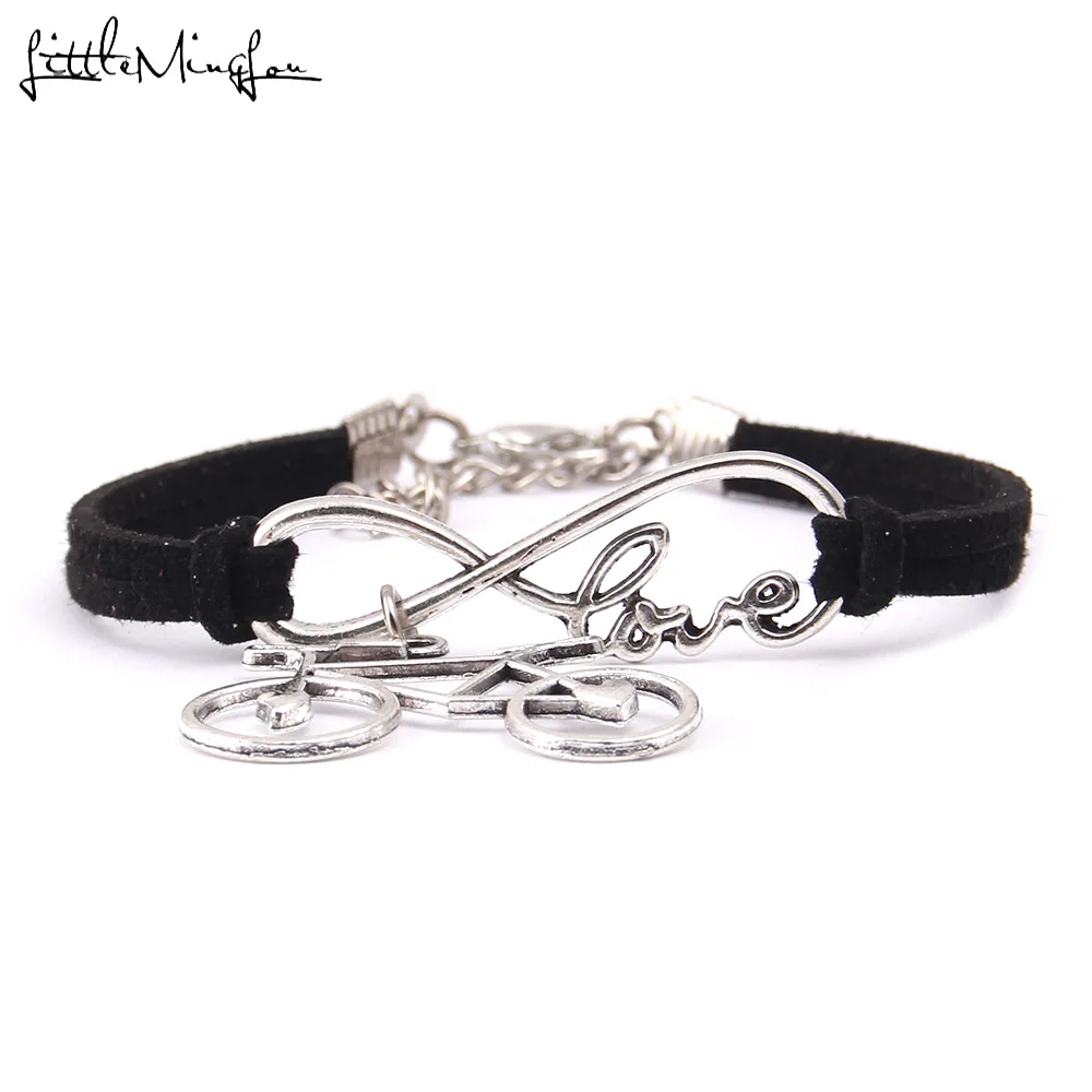 Little Minglou 12 colors Infinity love bike Cycling Bicycle charm bracelet wrap Punk men bracelets & bangles for women jewelry
Little Minglou 12 colors Infinity love bike Cycling Bicycle charm bracelet wrap Punk men bracelets & bangles for women jewelry
