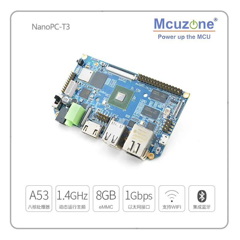 FriendlyARM NanoPC T3 S5P6818 Cortex-A53 8GB eMMC 1GB DDR3 RAM supports muitple OS systems Android Debian UbuntoCore+Qt
FriendlyARM NanoPC T3 S5P6818 Cortex-A53 8GB eMMC 1GB DDR3 RAM supports muitple OS systems Android Debian UbuntoCore+Qt