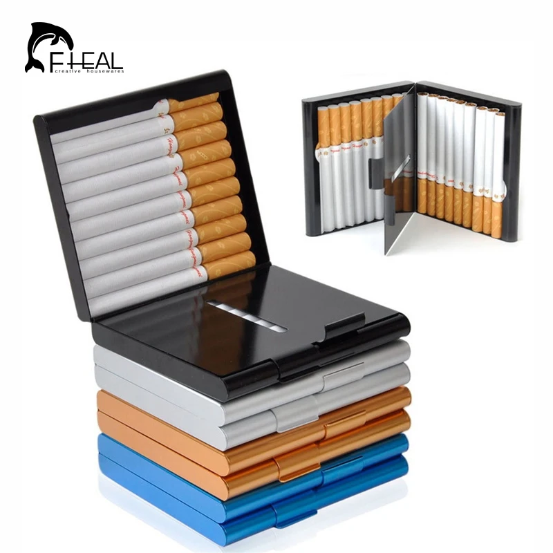 FHEAL Aluminum Cigarette Case Storage for 20 Cigarettes Holder Double Sided Flip Open Pocket-Cigarette Case Storage Container
FHEAL Aluminum Cigarette Case Storage for 20 Cigarettes Holder Double Sided Flip Open Pocket-Cigarette Case Storage Container