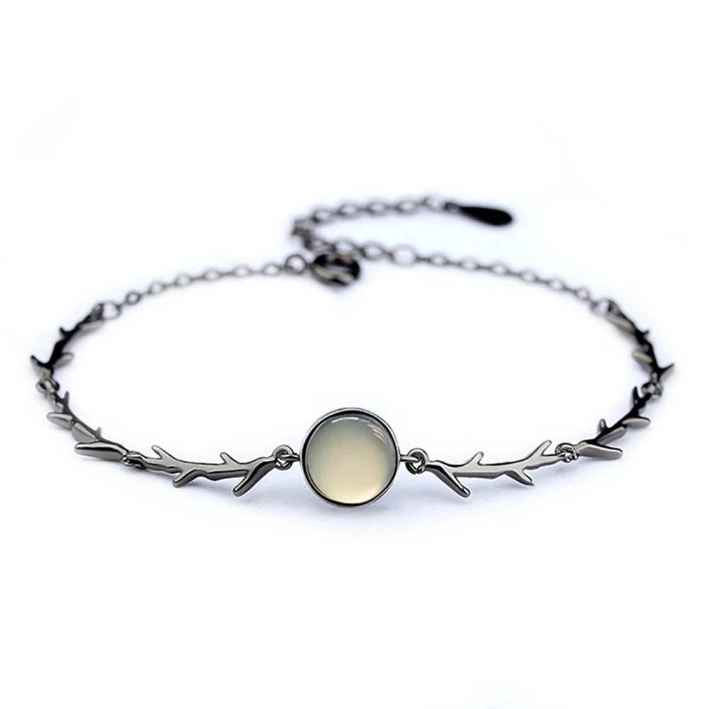 Simple Fashion Flowers Black Buds Roses Thorns Moonlight Stone Extension Bracelet For Female Personality Creative Jewelry
Simple Fashion Flowers Black Buds Roses Thorns Moonlight Stone Extension Bracelet For Female Personality Creative Jewelry