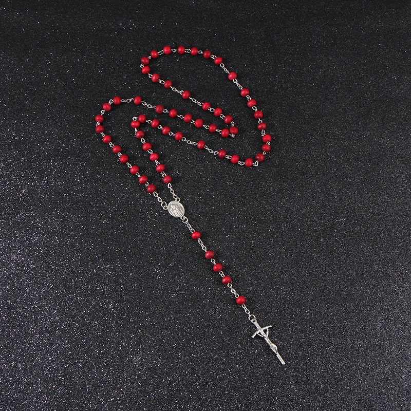 KOMi New Design 6mm Bead Red Wooden Bead Handmade Cross Rosary Pendant Cross Necklace Religious Jesus Catholicism Jewelry R-199
KOMi New Design 6mm Bead Red Wooden Bead Handmade Cross Rosary Pendant Cross Necklace Religious Jesus Catholicism Jewelry R-199