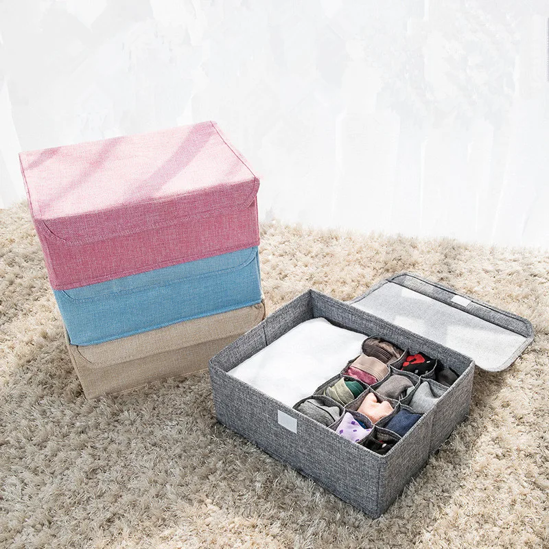 Underwear Bra Holder Folding Underpants Socks Washable Storage Box with Interlayer
Underwear Bra Holder Folding Underpants Socks Washable Storage Box with Interlayer