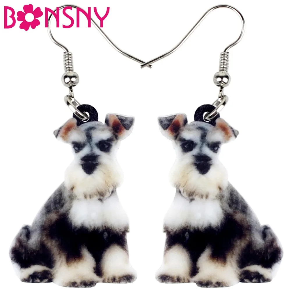 Bonsny Acrylic Cartoon Sitting Schnauzer Dog Earrings Big Long Dangle Drop Fashion Animal Jewelry For Women Girls Novelty Charms
Bonsny Acrylic Cartoon Sitting Schnauzer Dog Earrings Big Long Dangle Drop Fashion Animal Jewelry For Women Girls Novelty Charms