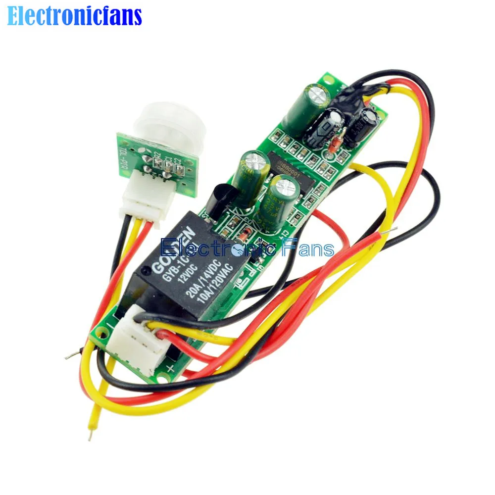 DC 12V 5A IR Pyroelectric Infrared PIR Motion Sensor Detector Body Infrared Module For Electrical Automatic Control
DC 12V 5A IR Pyroelectric Infrared PIR Motion Sensor Detector Body Infrared Module For Electrical Automatic Control