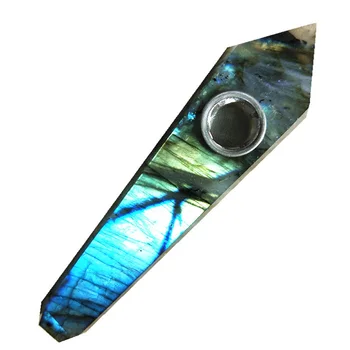1pcs 9-11cm Wholesale Novelty high-quality Natural labradorite Stone smoking pipe With 1 Metal Filter about gift
1pcs 9-11cm Wholesale Novelty high-quality Natural labradorite Stone smoking pipe With 1 Metal Filter about gift