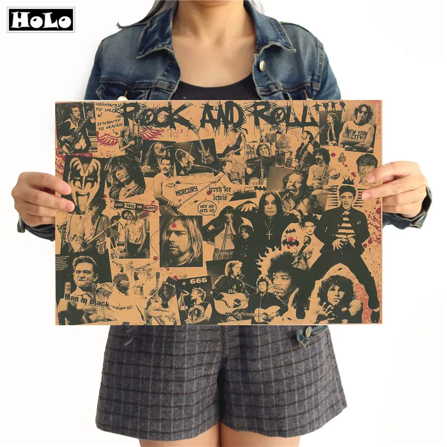Vintage Poster About Rock and Roll Music Posters Famous Rock Singer USA Retro Painting Wall Sticker Decoration 42x30cm FRD05
Vintage Poster About Rock and Roll Music Posters Famous Rock Singer USA Retro Painting Wall Sticker Decoration 42x30cm FRD05