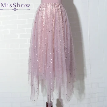 2019 Spring Tulle Skirts Womens Summer Sequins Tulle Skirt Elastic High Waist Pleated Midi Skirt Two Layers Solid Mesh Skirts 
2019 Spring Tulle Skirts Womens Summer Sequins Tulle Skirt Elastic High Waist Pleated Midi Skirt Two Layers Solid Mesh Skirts