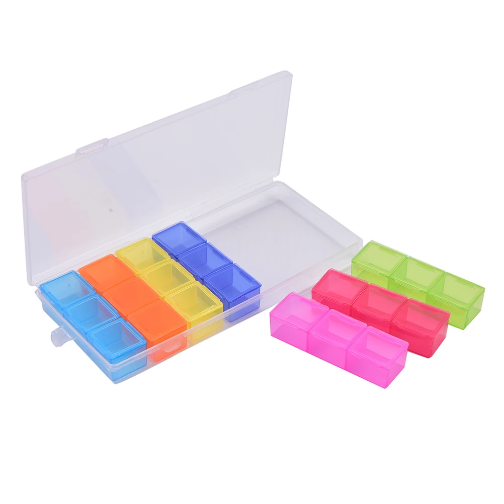 Pill Box 7 Days Tablet Mini Portable 3 Row 21 Squares Weekly Holder Medicine Storage Organizer Container Case fast shipping