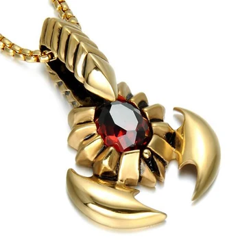 Men Stainless Steel Scorpion Necklace Gothic Red Crystal Scorpion Necklace Pendant For Women Mens Punk Style Collar Jewelry 
Men Stainless Steel Scorpion Necklace Gothic Red Crystal Scorpion Necklace Pendant For Women Mens Punk Style Collar Jewelry