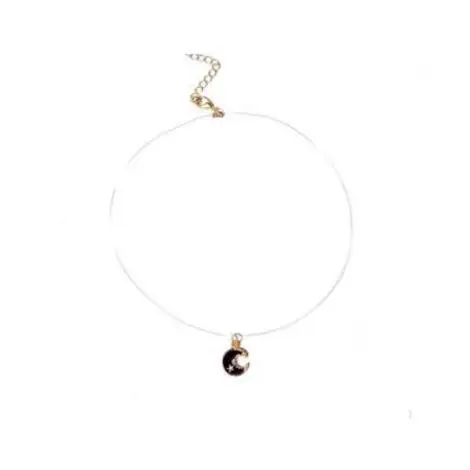 New fashion stunning invisible Alloy moon pendant transparent fishing line simple original design Female clavicle necklace
New fashion stunning invisible Alloy moon pendant transparent fishing line simple original design Female clavicle necklace