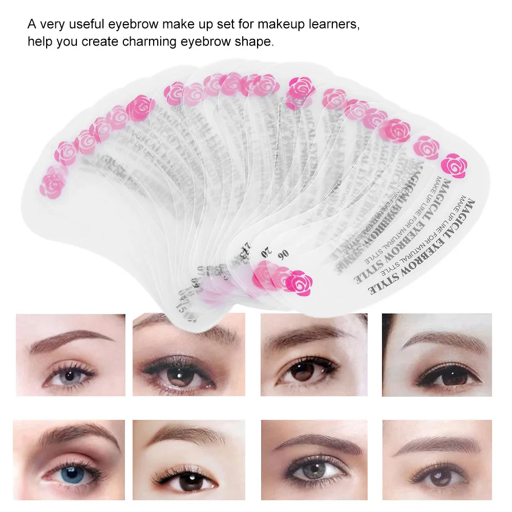 24 Pcs Reusable Eyebrow Stencil Kit Eye Brow DIY Drawing Guide Eyebrow Grooming Shaping Drawing Templates Easy DIY Makeup Tools
24 Pcs Reusable Eyebrow Stencil Kit Eye Brow DIY Drawing Guide Eyebrow Grooming Shaping Drawing Templates Easy DIY Makeup Tools