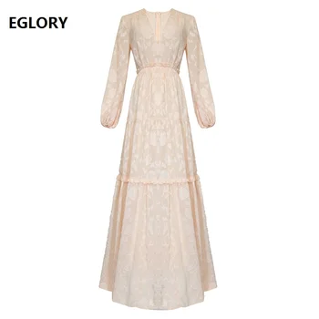 Pink Long Dress 2019 Spring Fashion Wedding Party Longo Vestidos Women V-Neck Elegant Flower Pattern Long Sleeve Maxi Gown Dress
Pink Long Dress 2019 Spring Fashion Wedding Party Longo Vestidos Women V-Neck Elegant Flower Pattern Long Sleeve Maxi Gown Dress