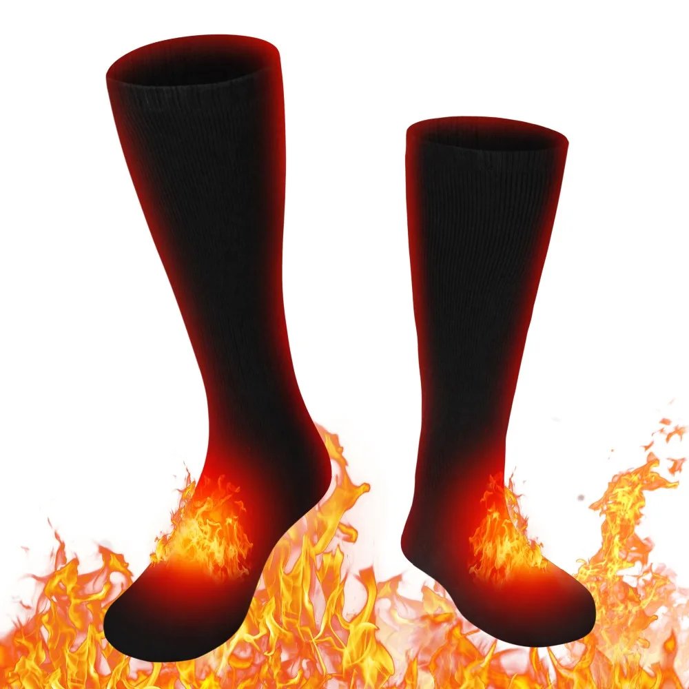 Black Men Women Winter Socks, 3.7V Rechargeable Battery Electric Heated Socks for Snowmobile Snow Shoveling Riding Motorcycle
Black Men Women Winter Socks, 3.7V Rechargeable Battery Electric Heated Socks for Snowmobile Snow Shoveling Riding Motorcycle