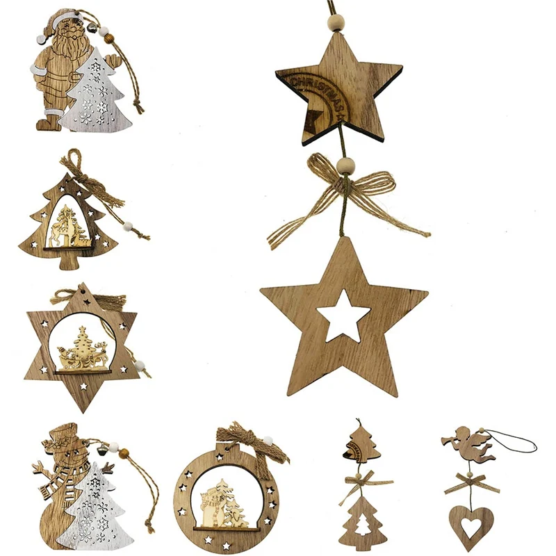 Cute Santa Clause Christmas Tree Ornament Decoration DIY Creative Wooden Hanging Pendants Wood Crafts Xmas Party Home Kids Toys
Cute Santa Clause Christmas Tree Ornament Decoration DIY Creative Wooden Hanging Pendants Wood Crafts Xmas Party Home Kids Toys