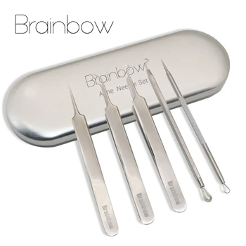 Brainbow 5pcs/Box Best Blackhead Extractor Tool Set Stainless Acne Needle Pimple Tweezers Blackhead and Comedone Acne Extractor
Brainbow 5pcs/Box Best Blackhead Extractor Tool Set Stainless Acne Needle Pimple Tweezers Blackhead and Comedone Acne Extractor