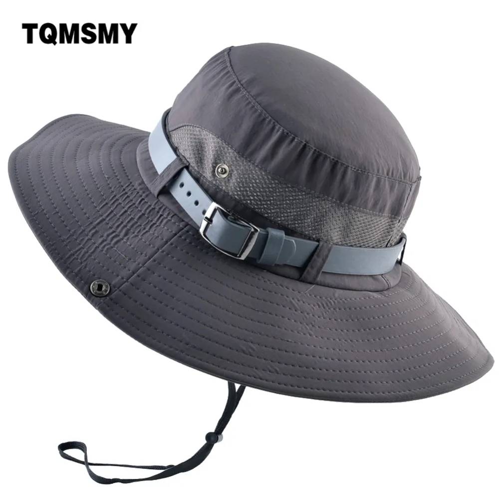 

TQMSMY UV Sunscreen Men's Bob Summer Belt Accessories Bucket Hats Outdoor Fishing Wide Brim Cap for Women Hiking Hats Men TMP60