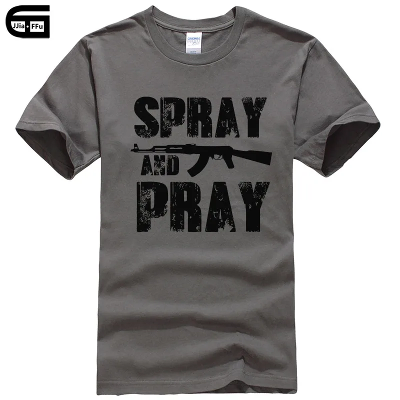 Cotton Printed CS GO Short Sleeve Tee Shirt Men Funny Classic Shooting Game Spray And Pray T Shirt Male T299
Cotton Printed CS GO Short Sleeve Tee Shirt Men Funny Classic Shooting Game Spray And Pray T Shirt Male T299