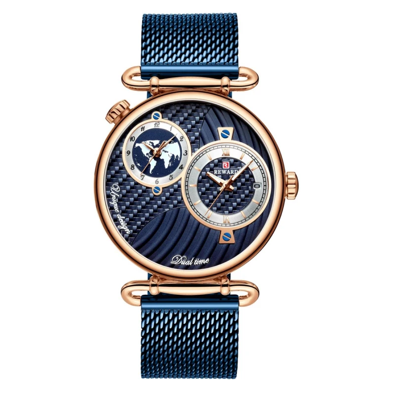 Quartz Watch Men Double Time Zone Steel Mesh Strap Wrist Watch Waterproof Luminous Calendar Display Business Casual Men Watch
Quartz Watch Men Double Time Zone Steel Mesh Strap Wrist Watch Waterproof Luminous Calendar Display Business Casual Men Watch