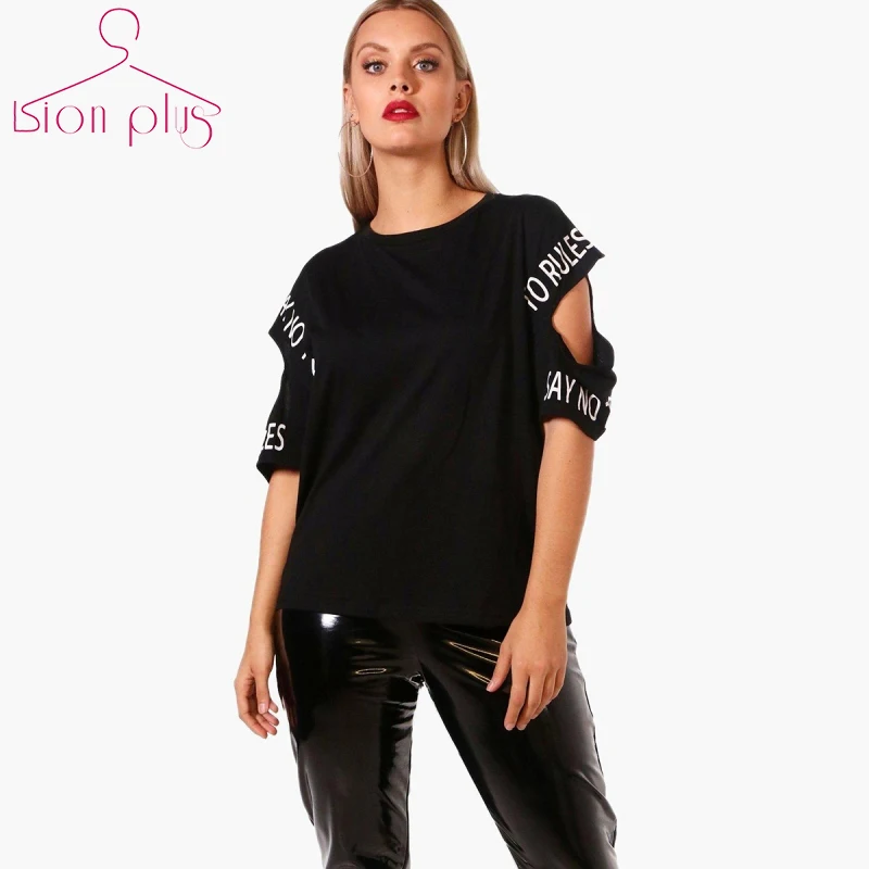 Sleeve Hollow Out Letter Print T-shirt Women Plus Size 5xl 6xl 7xl 2018 Summer High Street Black O-Neck T Shirt 4XL XXXL tshirt
Sleeve Hollow Out Letter Print T-shirt Women Plus Size 5xl 6xl 7xl 2018 Summer High Street Black O-Neck T Shirt 4XL XXXL tshirt