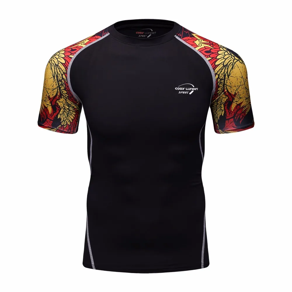 Rashgard Men Printed Running Fitness Compression Bodybuilding Shirt black Short sleeves T-Shirts 
Rashgard Men Printed Running Fitness Compression Bodybuilding Shirt black Short sleeves T-Shirts