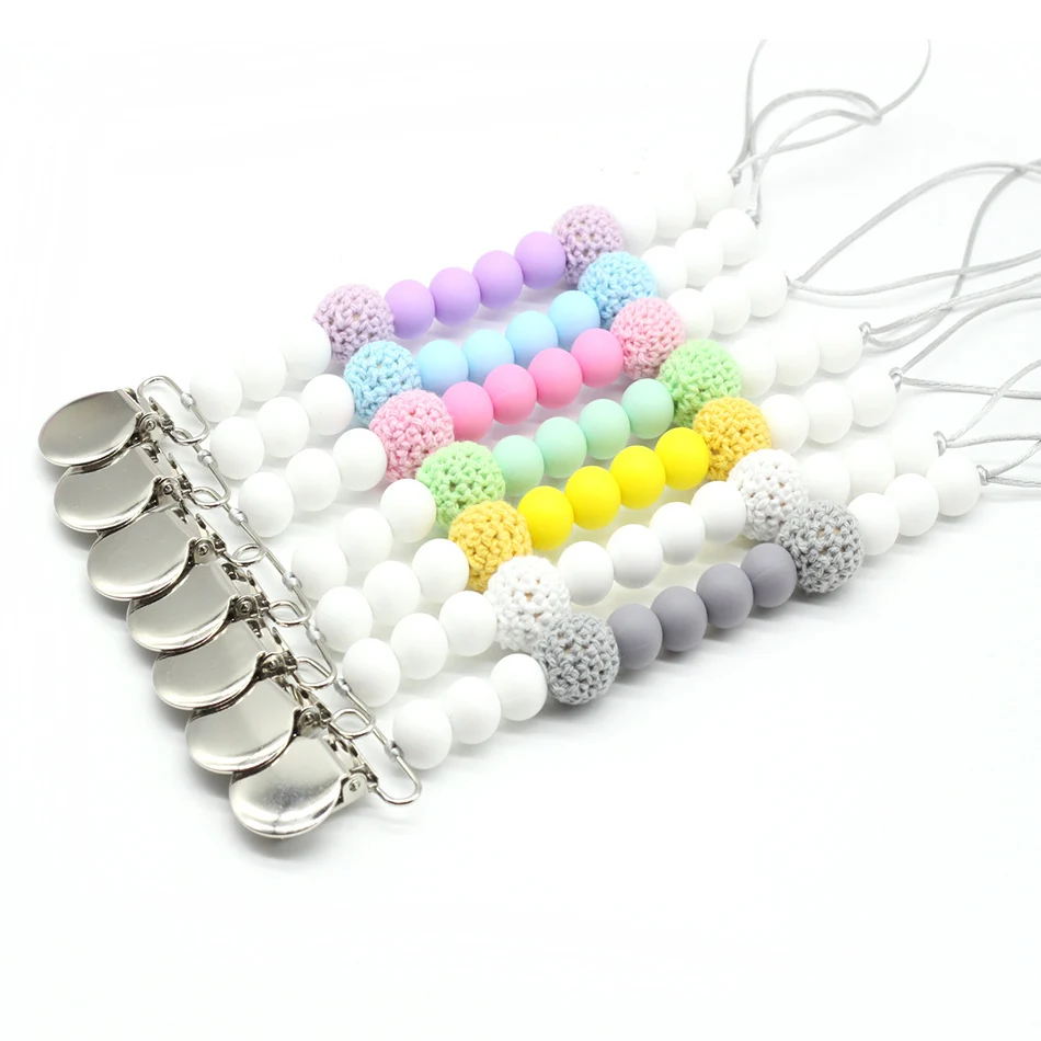 Silicone Teething Pacifier Clips Dummy Holder Solid Silicone Pacifier Holder Nipple Chain Baby Boy Girl Teether Binky Clip
Silicone Teething Pacifier Clips Dummy Holder Solid Silicone Pacifier Holder Nipple Chain Baby Boy Girl Teether Binky Clip