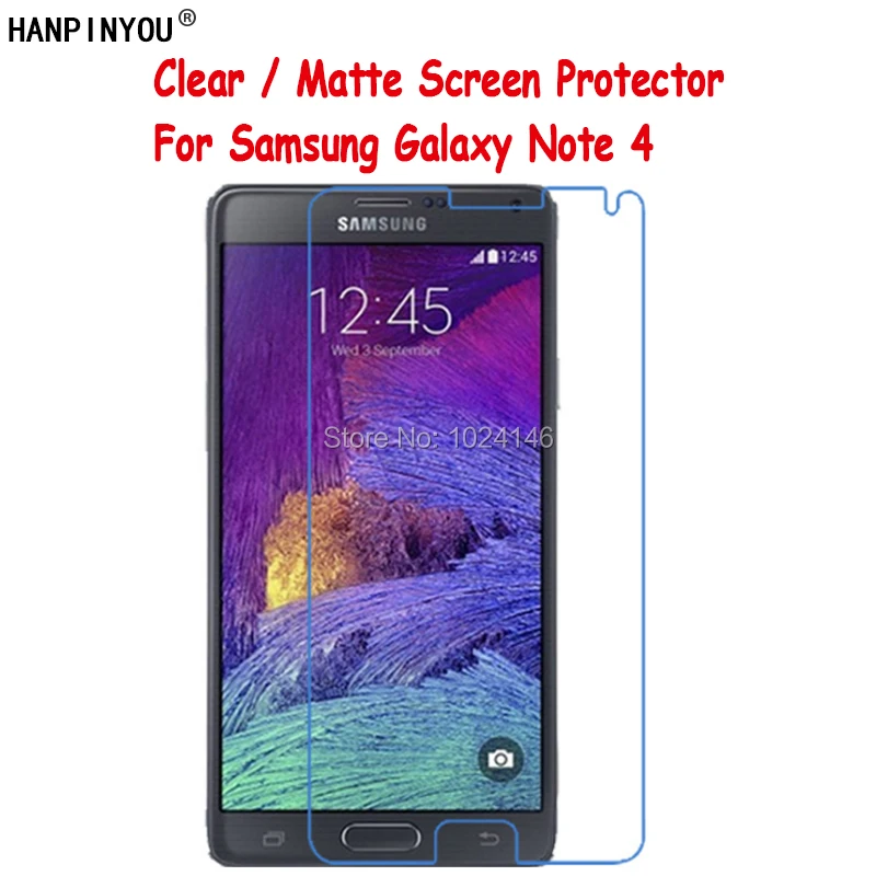 Новый HD прозрачный/антибликовый матовый протектор экрана Samsung Galaxy Note 4 Note4 IV N9100