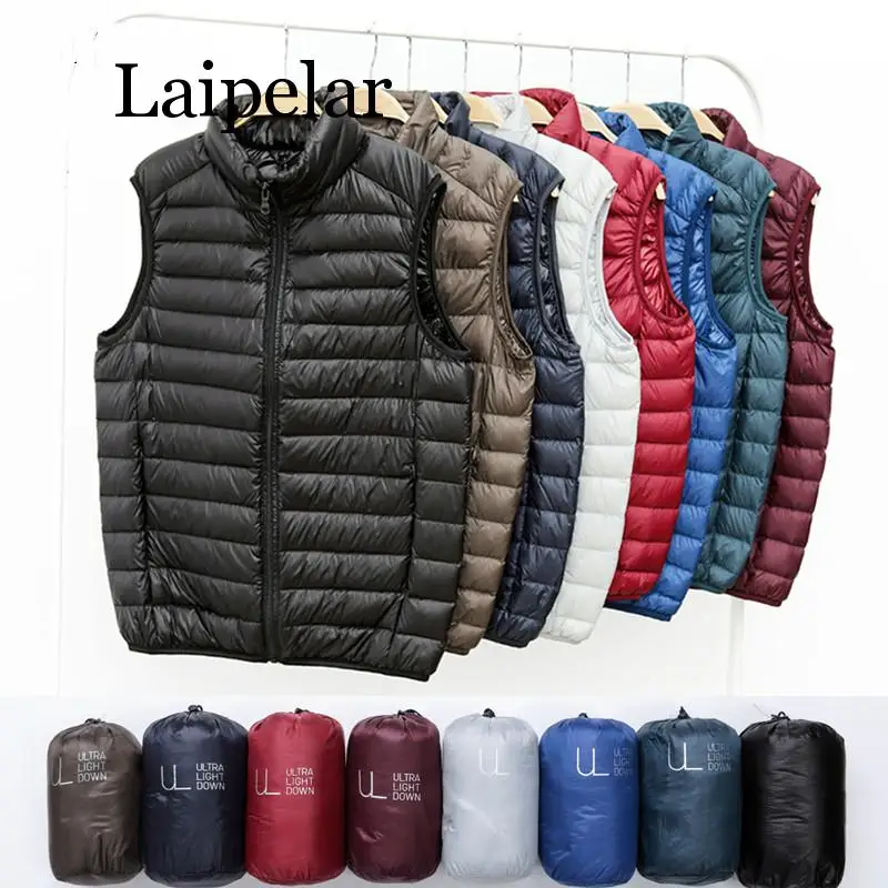 Laipelar Winter New Men White Duck Down Vest Ultralight Sleeveless Vest Jacket Fashion Stand Collar Men Large Size Loose Vest
Laipelar Winter New Men White Duck Down Vest Ultralight Sleeveless Vest Jacket Fashion Stand Collar Men Large Size Loose Vest