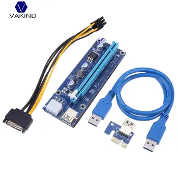 NEW 009S 1X To 16X PCI-E PCI Express Riser Card Adapter With SATA 15pin-6Pin Power + 60cm USB3.0 Cable For BTC Miner Mining
NEW 009S 1X To 16X PCI-E PCI Express Riser Card Adapter With SATA 15pin-6Pin Power + 60cm USB3.0 Cable For BTC Miner Mining