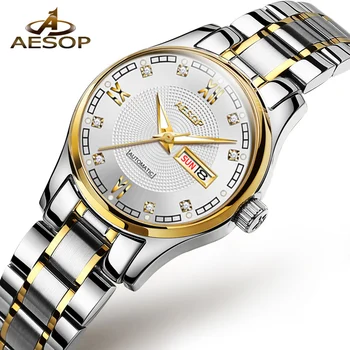AESOP Watches Automatic Watch Bracelet Ladies Mechanical Wristwatch for Women Sapphire Crystal Female Clock Relogio Feminino
AESOP Watches Automatic Watch Bracelet Ladies Mechanical Wristwatch for Women Sapphire Crystal Female Clock Relogio Feminino