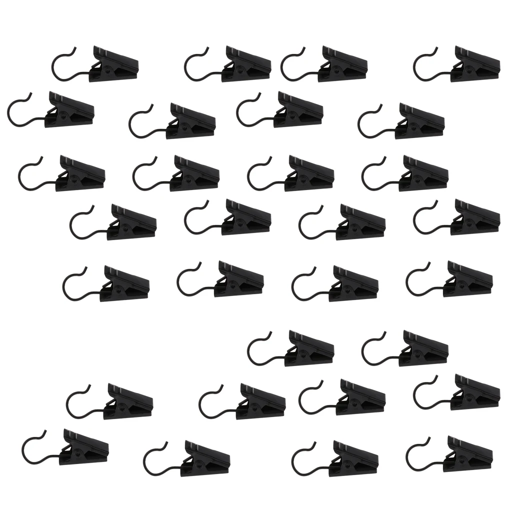30 шт. зажимы для штор с крючком 32 мм|clamp with hook|clips blackclip in clips |