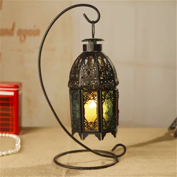 Free Shipping!Black Color Iron Candle Holder New Metal Lantern With Stand Wedding Decor Iron Tea light Holder Colorful Glass 
Free Shipping!Black Color Iron Candle Holder New Metal Lantern With Stand Wedding Decor Iron Tea light Holder Colorful Glass