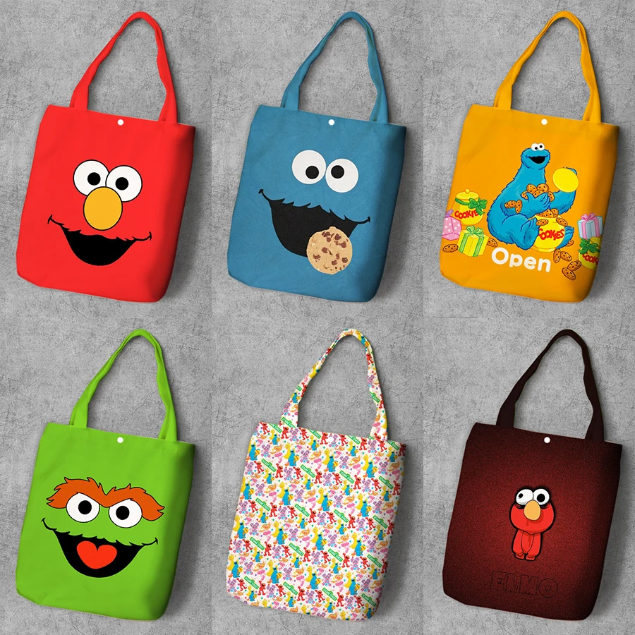 SESAME STREET ELMO Cartoon Student Printed Canvas Shopping Backpack Large Capacity Tote Fashion Ladies Casual Shoulder Bags
SESAME STREET ELMO Cartoon Student Printed Canvas Shopping Backpack Large Capacity Tote Fashion Ladies Casual Shoulder Bags