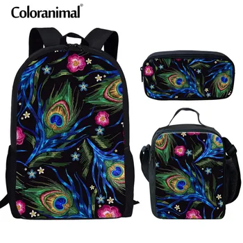 Coloranimal Peacock Feather School Bag Set for Children Primary School Bags Teenager Girl Boy Mochila Shoulder Book Bag Kig Bags
Coloranimal Peacock Feather School Bag Set for Children Primary School Bags Teenager Girl Boy Mochila Shoulder Book Bag Kig Bags