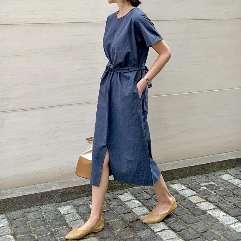 2019 Sale Plus Size Vestidos Mujer Women's Dress In The Long Section Of Tie Knotted Split Cotton And Large Size A Word Clothing
2019 Sale Plus Size Vestidos Mujer Women's Dress In The Long Section Of Tie Knotted Split Cotton And Large Size A Word Clothing
