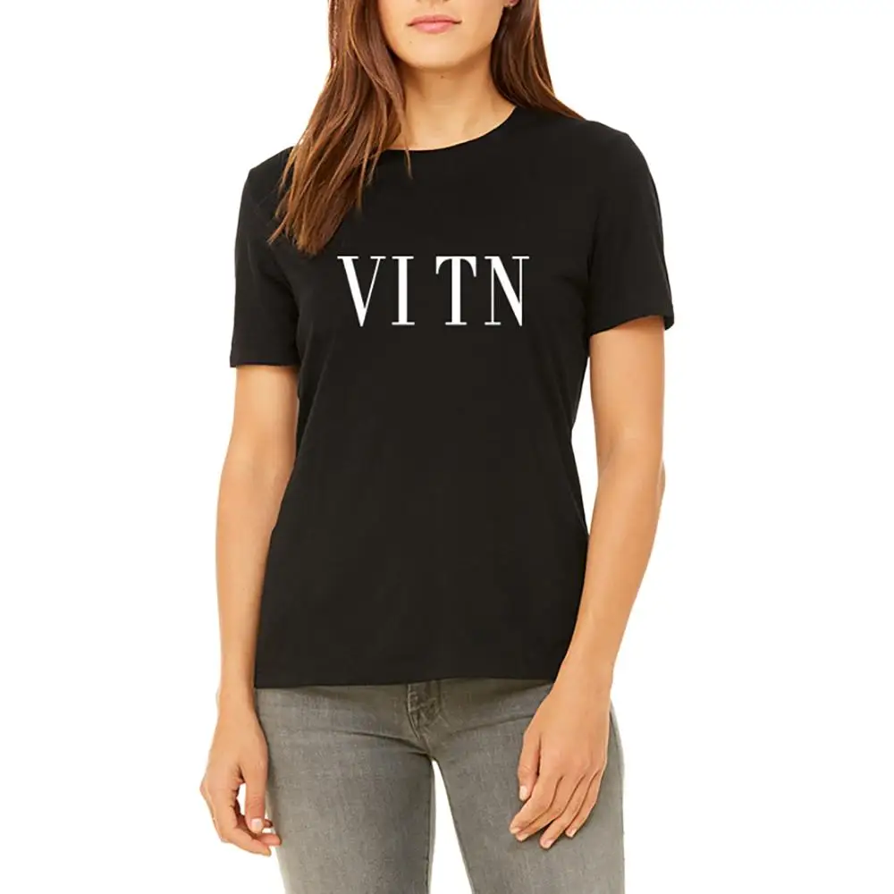 Feitong tees women t shirt print letter t-shirt white black pink Casual short sleeve cotton tops spring summer luxury brand
Feitong tees women t shirt print letter t-shirt white black pink Casual short sleeve cotton tops spring summer luxury brand