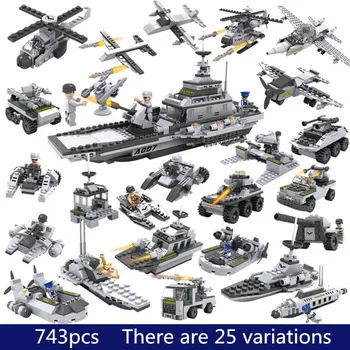 743pcs 8 In 1Can Build 25 Models Military blocks brick ship DIY Building Blocks Kit Model Building Kits Boys Gifts for Christmas
743pcs 8 In 1Can Build 25 Models Military blocks brick ship DIY Building Blocks Kit Model Building Kits Boys Gifts for Christmas