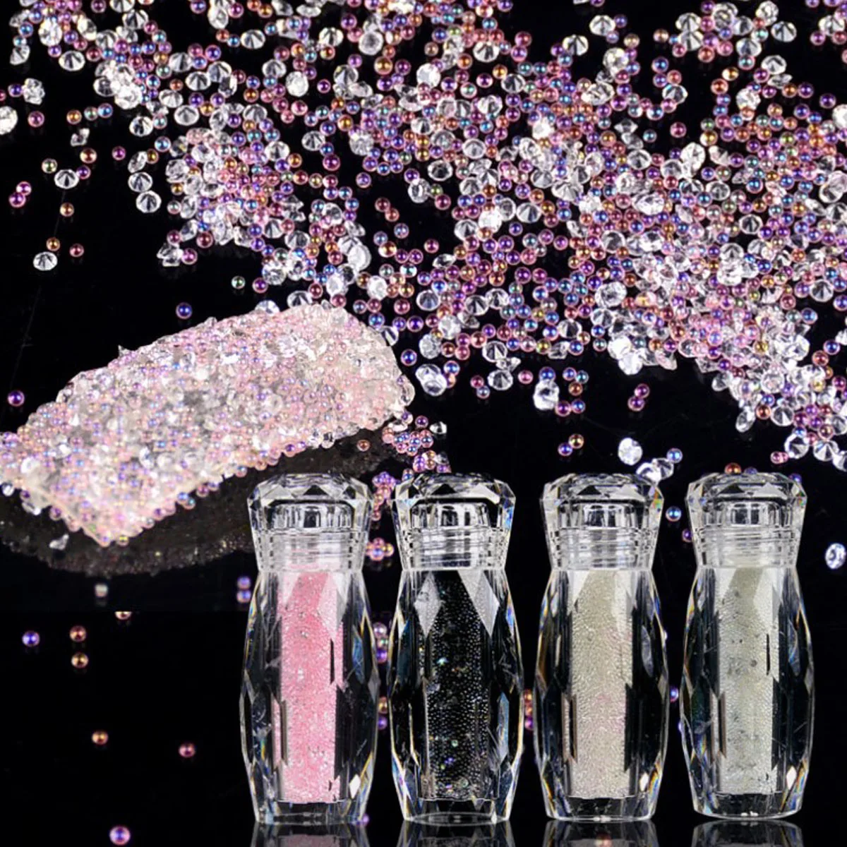 new style 1 Bottle Mini Caviar Beads Crystal Tiny Rhinestones Glass Micro Bead For 3D Glitter Nail Art Decorations
new style 1 Bottle Mini Caviar Beads Crystal Tiny Rhinestones Glass Micro Bead For 3D Glitter Nail Art Decorations