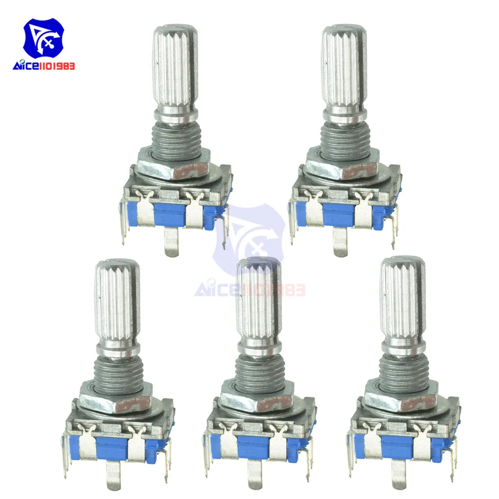 5PCS/Lot 360 Degree EC11 Rotary Encoder Code Switch Digital Potentiometer 7 Pins Shaft Height 20mm Shaft Dia. 6mm for Arduino
5PCS/Lot 360 Degree EC11 Rotary Encoder Code Switch Digital Potentiometer 7 Pins Shaft Height 20mm Shaft Dia. 6mm for Arduino