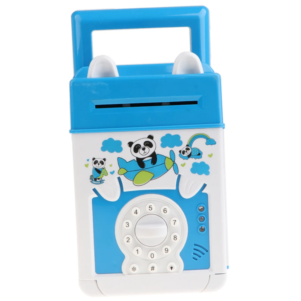 Electronic Password Piggy Bank for Kids Girls Boys Mini ATM Coin Cash Money Saving Box Pretend & Banking Toy Kid Gifts - Bear