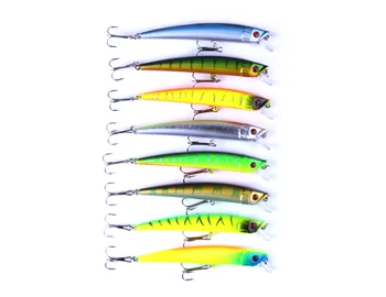 100pcs Minnow Fishing Lures 9.5CM 7.5G Hooks Fish Minnow Lure Tackle Hard Bait Pesca Wobbler Artificial Swim bait 3D Eyes
100pcs Minnow Fishing Lures 9.5CM 7.5G Hooks Fish Minnow Lure Tackle Hard Bait Pesca Wobbler Artificial Swim bait 3D Eyes